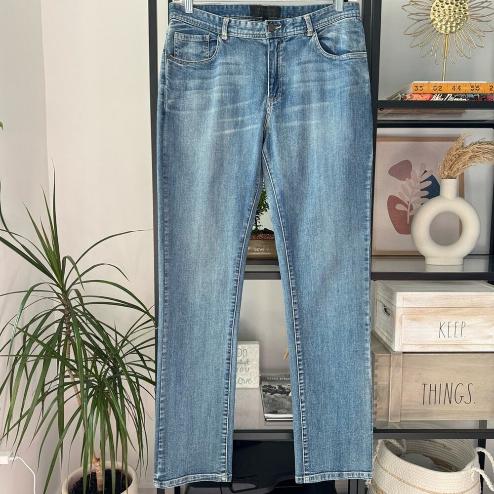 Madison Supply Men’s Jeans Size 35 Straight Leg Blue Medium Rise Zip Fly Closure